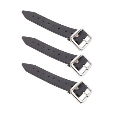 Imagem de Kilt Emporium: Extensores de fivela de couro genuíno para Kilt – Extensor de cinto masculino de 17,78 cm x 3,18 cm – Ajuste personalizável e extensor de fivela de metal resistente – Conjunto de 3,