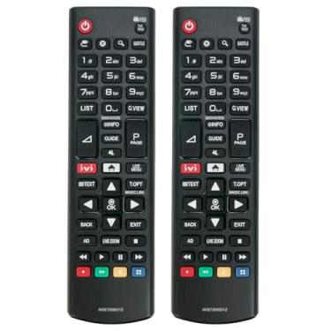 Imagem de 【Pacote com 2】 Controle remoto de substituição AKB75095312 compatível com LG LED TV LJ59 LJ60 LJ61 LJ62 Series 43LJ55 43LJ59 32LJ60 32LJ61 43LJ61 32LJ62 43LJ62 49LJJ Série 59 49LJ55 49LJ61 55LJ61
