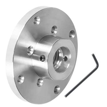 Imagem de findmall Placa de face de madeira de aço de 10 cm 2,5 cm x 8TPI rosqueada com parafuso de fixação para tornos de inversão de torno de madeira