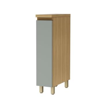 Imagem de Balcão 1 Porta Nesher Rainha 20cm 100% Mdf Nature/verde
