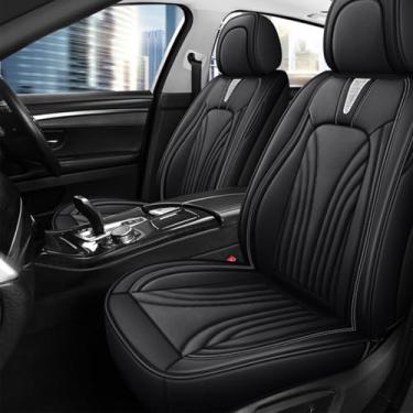 Imagem de KEYOOG Capas de assento de carro de 2 lugares, impermeáveis e respiráveis, adequadas para BMW X2, Dodge Journey, Toyota RAV4/Camry/Prius C, Kia Soul/EV/K3, Honda Civic, Jeep Gladiator, Ford