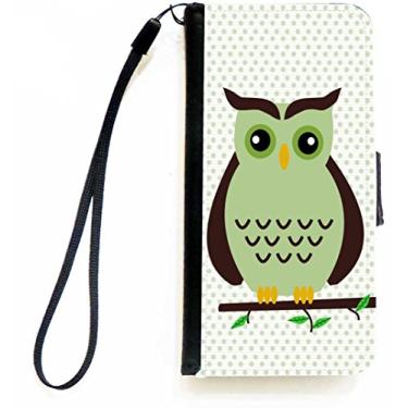 Imagem de Rikki Knight Capa carteira flip verde e marrom com aba magnética para Apple iPhone 5c