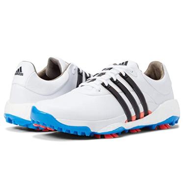 Imagem de adidas Tênis de golfe masculino Tour360 22, Calçado Branco/Core Black/Blue Rush, 40