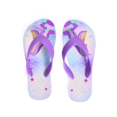 Imagem de Chinelo Menina Infantil Personagens da  Moda Minnie Unicornio e Sereia