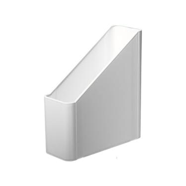 Imagem de IEUDNS Suporte de revista rack caixa de armazenamento livro bin desktop suprimentos papelão livro organizador arquivo titular para sala de aula livro, Branco