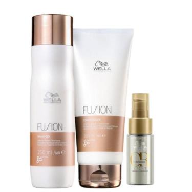 Imagem de Kit Wella Professionals Fusion Sh 250ml + Cond 200ml + Oil Reflections