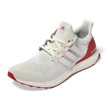 Imagem de adidas Ultraboost 1.0 Tênis masculino, Giz/Branco/Better Scarlet, 38