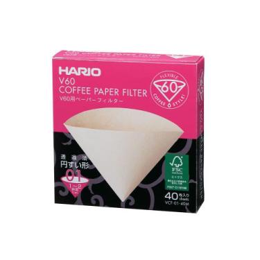 Imagem de Filtro Hario V60 Natural 40 unidades Tamanho 01