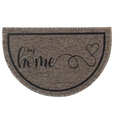 Imagem de Capacho Tapete Porta Entrada Meia Lua 38x60 My Home Bege - Oasis