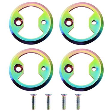 Imagem de 4 peças placa de pedal de titânio ti gravata borboleta fit Cycling Pro Mtb bicicleta pedal placa grampos para Wahoo SpeedPlay Comp Zero Aero Nano PCS (MULTI-4PCS)