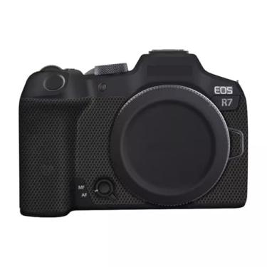 Imagem de JERXTTON Película para câmera Canon EOS R7 antirriscos envoltório de vinil filme de desenho animado protetor corporal casaco acessórios de fotografia adesivo (preto fosco)