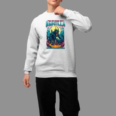 Imagem de Moletom Gola Careca Basico Masculino Moda De Rua Inverno Blusa De Frio