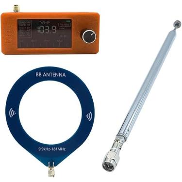 Imagem de Rádio portátil SI4732, mini rádio de bolso bateria de 800 mAh, receptor de transmissão de banda completa LSB USB AM FM 0,5-108 MHz, tela IPS de 4,9 polegadas, para caminhar, acampar, cozinhar e