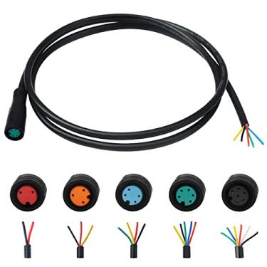 Imagem de EDENCOMERS Cabo de extensão Ebike de 2 pinos, 3 pinos, 4 pinos, 5 pinos, 6 pinos, linha macho/fêmea com plugue à prova d'água e conector único para exibição de bicicleta elétrica faça você mesmo