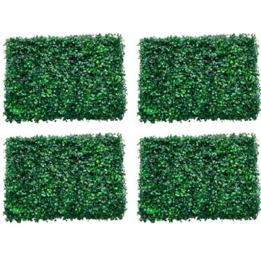 Imagem de Kit Placas Buchinhos 40x60 Grama Artificial Jardim Vertical Parede Verde decoração Muro inglês(Kit 4 Unidades)