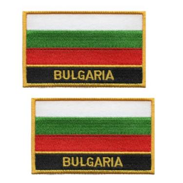 Imagem de NEGNME Remendos da bandeira nacional da Bulgária com ferro ou costurado, bordado tático militar para homens e mulheres, 2 peças (branco vermelho verde, retângulo 3,15 x 1,97 polegadas (8 x 5 cm)
