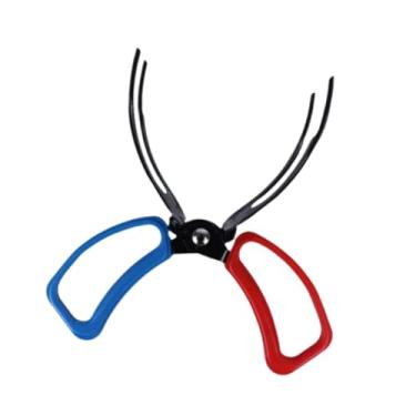 Imagem de Vaveren Alicates de pesca de metal Gripper para a maioria das águas doces fáceis de usar acessórios de pesca portáteis de fórceps de controle portáteis, Dois Dentes