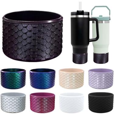 Imagem de Botas de silicone gradiente Chameleon para Stanley Cup 340.2-680.4 g, design de glitter, bota protetora inferior para copos Hydroflask Owala 20/30/1,134 g Hydroflask Owala Tumblers Bota antiderrapante