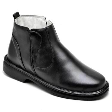 Imagem de Botina Sapato Comfort Couro Carneiro 4001 Tamanho Especial até 47 - Ra
