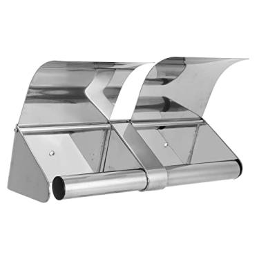 Imagem de Suporte para Caixa de Lenços de Aço Inoxidável Akozon Com Trava e Tampa - Suporte de Higiênico à Prova d'água para Hotéis e Uso Comercial - Design Durável e à Prova de Roubo