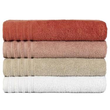 Imagem de Kit 4 Toalha Gigante Banhão Fio Penteado 100% Algodão Twist - Central 