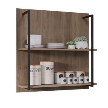 Imagem de Prateleiras Painel Organizador  Freijó Suspenso Clara Mercado dos Móve