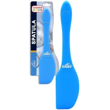 Imagem de Espátula de silicone azul para laticínios – silicone resistente, de para cozinhar e assar – cabo ergonômico e aderência confortável – utensílios de cozinha codificados por cores da Kosher Cook
