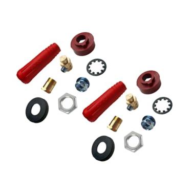 Imagem de DKJ10-25 TIG Conector de solda Conjunto de plugue e soquete de corte a plasma cobre e borracha isolante 2 vermelho