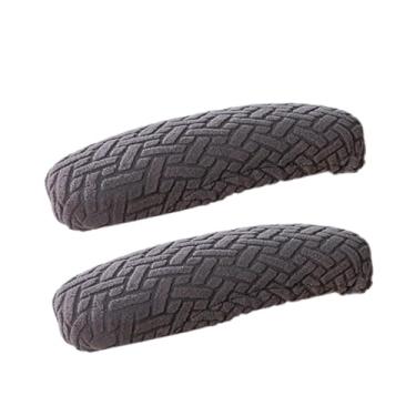 Imagem de IEUDNS 2PCS Cadeira de escritório Chaves Capas de braço de poltrona Tampas de descanso elástico Coberturas de reposição elástica Protetores de braço de, Cinza