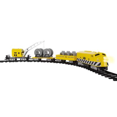 Imagem de Conjunto de trem de brinquedo de construção Lionel operado por bateria com trilho