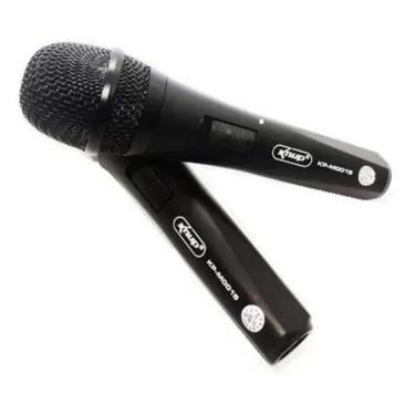 Imagem de Microfone Profissional Fio Dinâmico Duplo Knup Kp-M0015: Sua