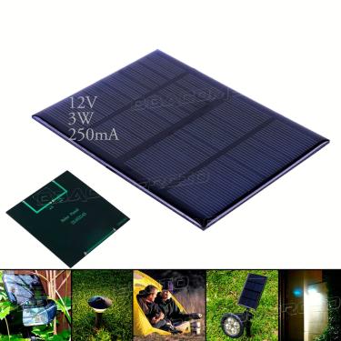 Imagem de Mini Célula Solar 12v 3w 250ma Placa Painel Carregador