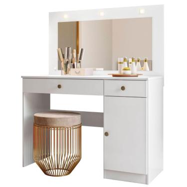 Imagem de Penteadeira Camarim Bella Com Espelho E Led Branco Moval