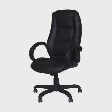 Imagem de Cadeira de Escritório Estofada em Corino com Rodízios 3305 or Design Preto