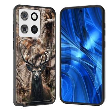 Imagem de JHYYTUJTYP Capa para Moto G Stylus 5G 2025, [Teste de queda de grau militar] Capa protetora resistente à prova de choque resistente para Motorola Moto G Stylus 5G 2025, camuflagem floresta veado