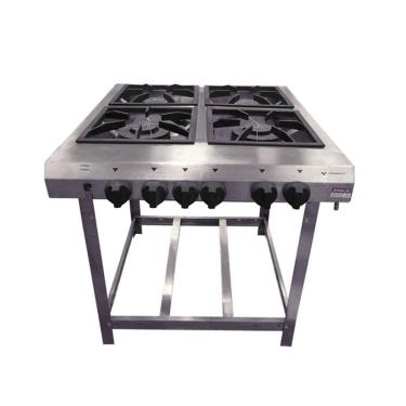 Imagem de Fogao À Gas Inox 4 Bocas 2 Bocas Duplas Espera Forno