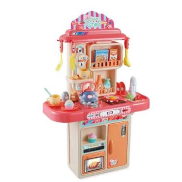 Imagem de Kit Cozinha Infantil Super Chef com Acessórios, Fogão com Forno, Utensílios de Cozinha, Brinquedo Educativo (Salmão)