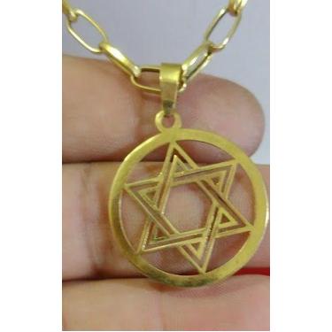 Imagem de Pingente Estrela de Davi 3.20 Gramas Ouro 18 Kilates 30 mm Maciça