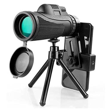 Imagem de MINJING Telescópio monocular HD 40 x 60 monóculos de alta ampliação e baixa luminosidade com clipe de telefone para acampamento, turismo, binóculos para observação de pássaros, caminhadas, concertos