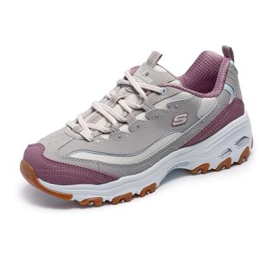 Imagem de Skechers D'Lites-Popular Vote Tênis feminino, Castanho-Acinzentado/Multi, 38