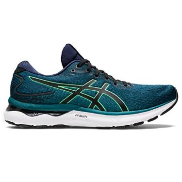 Imagem de ASICS Tênis de corrida masculino Gel-Nimbus 24, Pinho veludo/folha nova, 46