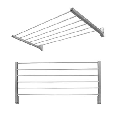 Imagem de Varal Articulado de Alumínio para Parede - Retrátil e Compacto, Suporta até 50kg - 40 CM