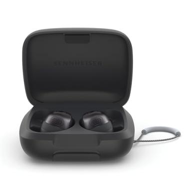 Imagem de Sennheiser Fones de ouvido esportivos MOMENTUM com ajuste de som esportivo e ANC adaptável, ajuste seguro, vida útil da bateria 24 horas, rastreador de atividades para dados de desempenho corporal -
