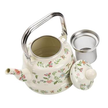 Imagem de WeiLaiKeQi Bule de chá de chaleira do esmalte de água com o filtro 17L Pitcher de água de bule de esmalte para acampar