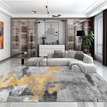 Imagem de Tapetes modernos de luxo para sala de estar, tapetes grandes e fofos para decoração de casa, tapete de cabeceira macio e felpudo (160 x 230 cm/2)