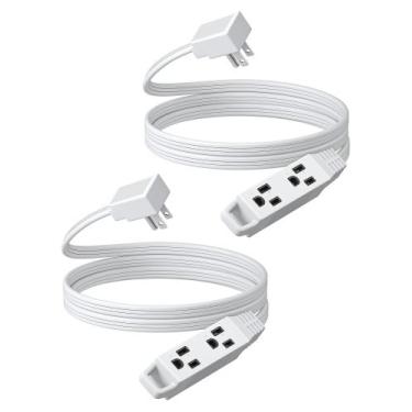 Imagem de Cabo de extensão DEWENWILS 6FT Flat Plug 3 pinos 13A/125V/1625W