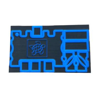 Imagem de Next Level Inc | Almofadas Turtlebox Seadek | Serve para modelos Gen 2 e Gen 3 | Design personalizado de tartaruga | Suporte adesivo | Acessórios de alto-falante Turtlebox | Preto/Azul Bimini