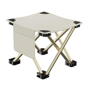 Imagem de Aymzbd Dobrando as fezes de camping portátil Reclinner Recline, Branco, 28cmx28cmx23cm