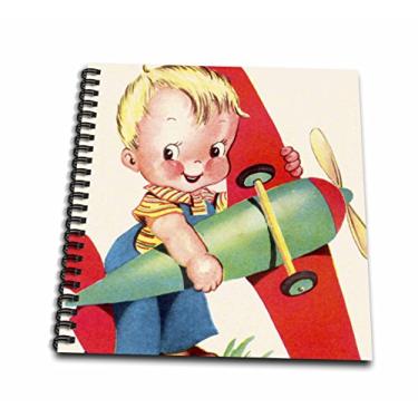 Imagem de 3dRose db_172527_2 brincando com um avião de brinquedo - livro de memória, 30,48 x 30,48 cm