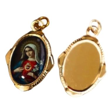 Imagem de Medalha Imaculado Coração de Maria Chapa Resinada 2 Unid